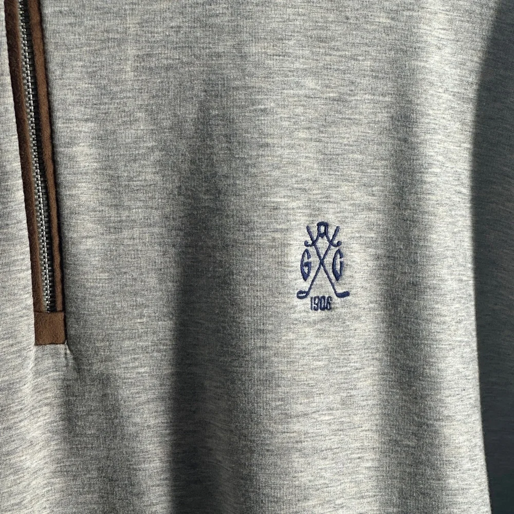NWT Polo golf Ralph Lauren gray cotton blend quarter zip sweater